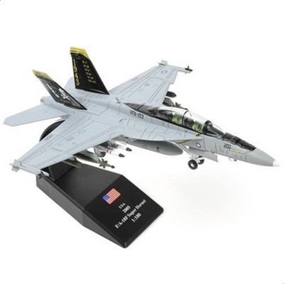 1/100 F/A-18 Super Hornet Druckguss-Metall-Kampfjet-Modellbausätze,