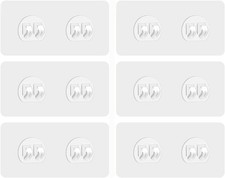 6 Pack Shower Caddy Adhesive Replacement, Shelves Hooks Transparent