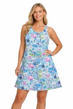 NWT Lilly Pulitzer XL Pima Cotton Kristen Swing Dress Criss Cross Back Dress