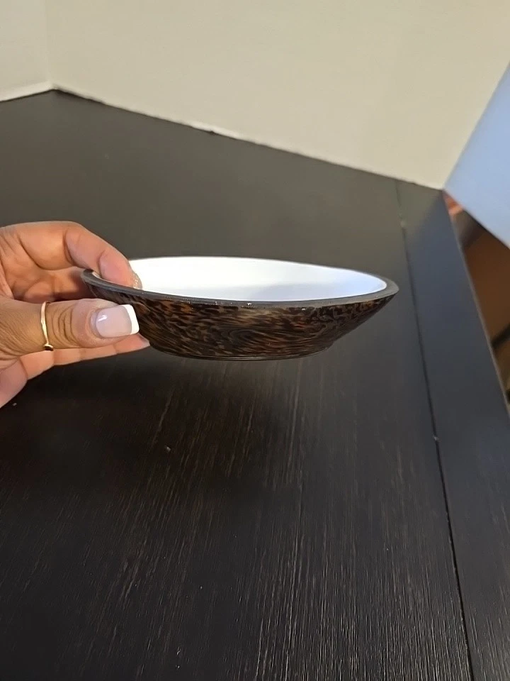 Porta-saboneteira de vidro âmbar tartaruga - Imagem 3 de 4