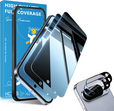 2 Pack for Google Pixel 10 Pro XL Privacy Screen Protector, 2 Pack Camera Protec