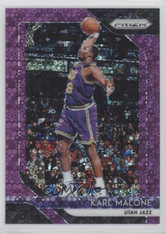 2018-19 Panini Prizm Fast Break Purple Prizm 9/75 Karl Malone #75 HOF e6p