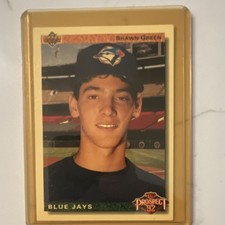 Upper Deck 1992 Shawn Green Top Prospect Toronto Blue Jays Baseball Card #55