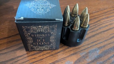 Whiskey  Ice Stones Bullets Chillers set of 6 with Plastic Holder