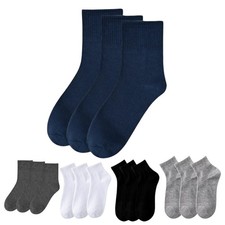 Mens Ankle Socks Low Cut Soft Cotton Lightweight Stretch 12 Packs Trainer Socks