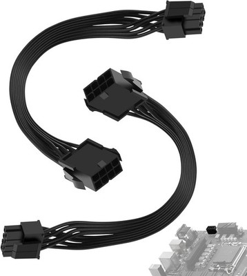 2 Pack CPU 8 Pin ATX Power Extension Cable, EPS 8 PIN Male (4+4) to 8 PIN Fem...
