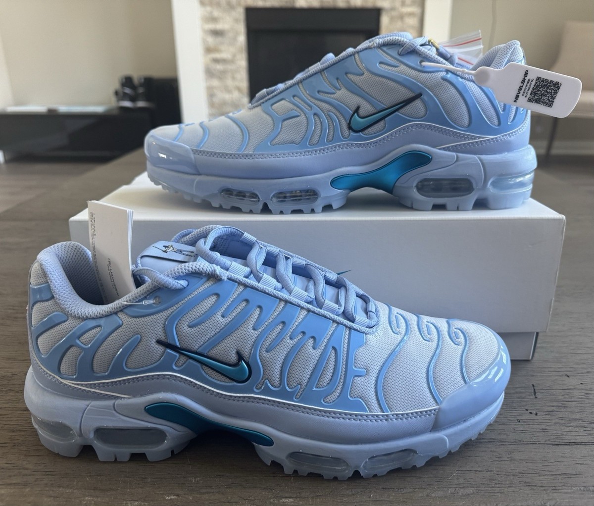 New Nike Air Max Plus NRG x Eastside Golf Shoes - Aluminum / Blue