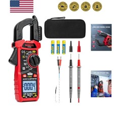 Digital Clamp Meter Multimeter with D-Shaped Jaw for AC/DC Current  Voltage,...