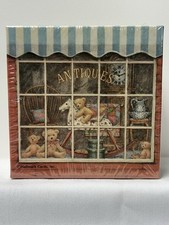 SEALED Vintage Springbok Mini Jigsaw Puzzle 70 Pc 7x7 Teddy in the window