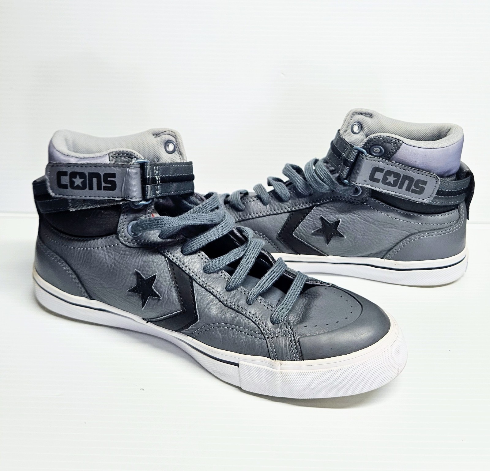 SAOLA Converse CONS Pro Blaze Plus Unisex Cinturino Alto Grigio Nero Uomo 9 Donna 11