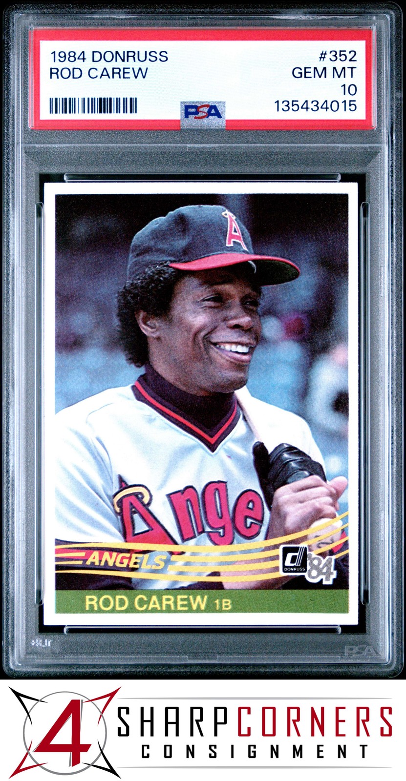1984 DONRUSS #352 ROD CAREW ANGELS HOF PSA 10