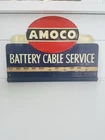 Rare Vintage Circa 1930-40 Amoco Battery Cable Service Rack Top Sign