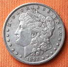 Key Date 1893 Morgan Silver Dollar, $1, 90%