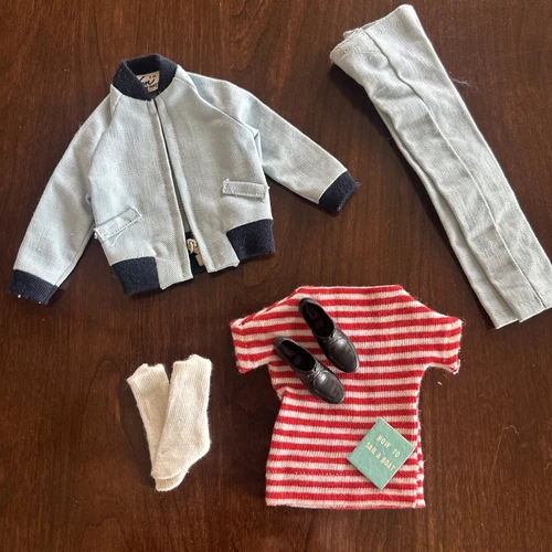 Vtg Barbie Ken "The Yachtsman" Set 1962- Shirt Jacket Pants Shoes Socks Book