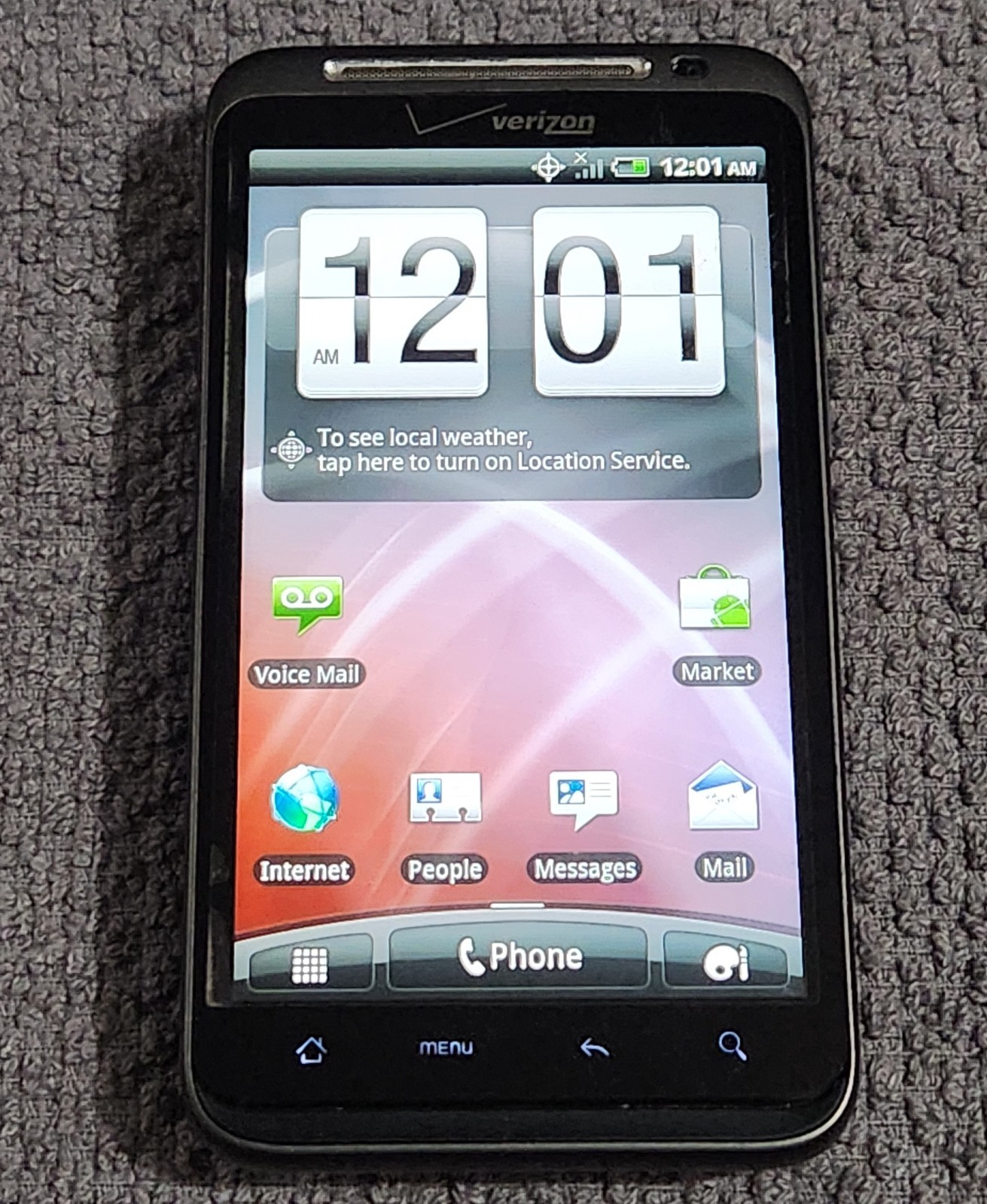 Working HTC Verizon Wireless Thunderbolt Cell Phone ADR6400 Google Works 