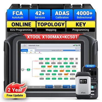 XTOOL X100MAX Key Programming Diagnostic Scanner Tool Auto All System With KC501