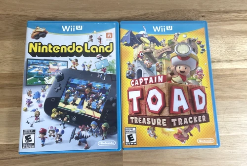 Lot of 2 Nintendo Wii U Captain Toad and Nintendo Land