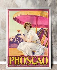 Vintage Phoscao Poster Wall Art, Retro Printable 3:4 Ratio, French