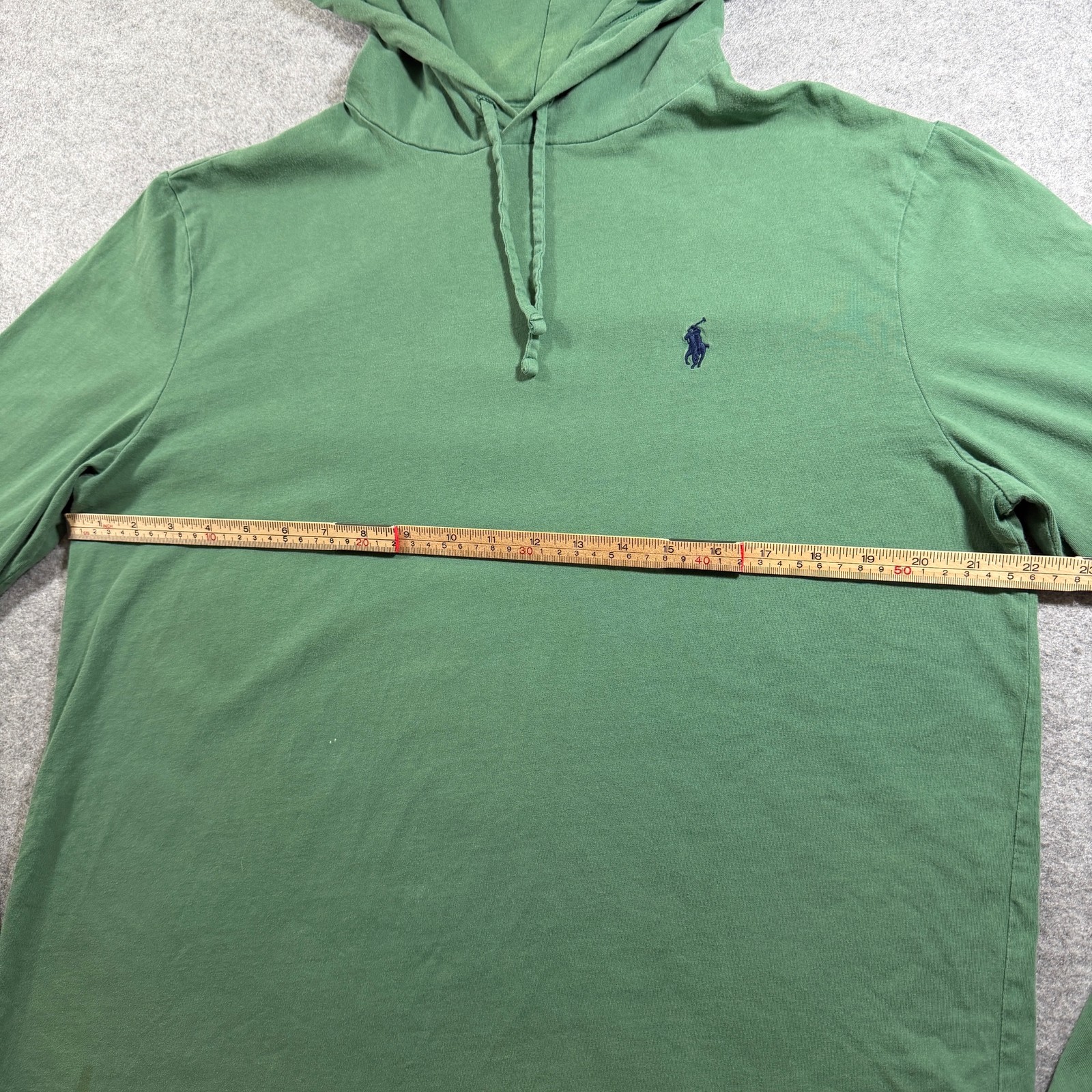 Polo Ralph Lauren Long Sleeve Hooded Shirt Mens L Green Cotton Relaxed Casual thumbnail 4