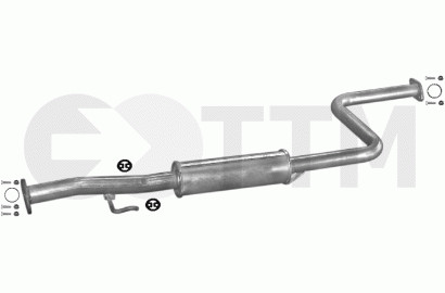 Silencieux intermédiaire pour Honda Accord Aerodeck 2.0 et 2.2 de 1990 à 1994