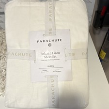 Parachute Relaxed Linen Queen Sheet Set Solid...
