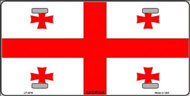 Georgia Flag License Plate Metal Sign Plaque Art Car Truck Wall Home Decor