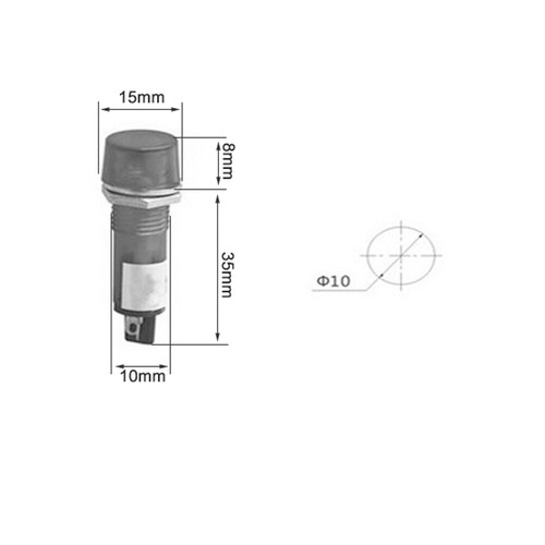 100xAC220V 10mm Green Power Signal Indicator Plastic Neon Light XD10-3 Wholesale - Picture 7 of 7