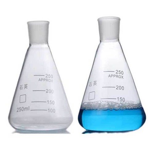 25ml-2000ml Quartz Erlenmeyer Flask Conical Chemistry Lab Glass High Temp - Picture 3 of 6