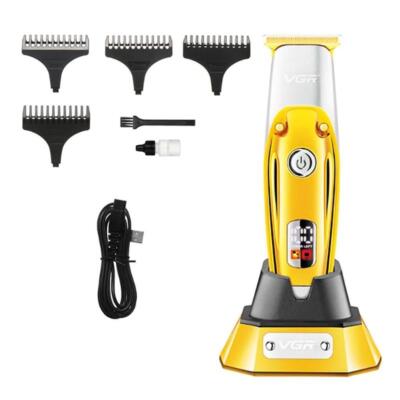 Common Wealth VGR CW-126 Professional Cordless Hair Trimmer Gold LED Pro Barber