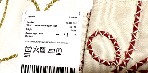 Etamine 3 D Embroidered Designer Fabric Swatch Sample Raised Textured Set 3 - Picture 7 of 7