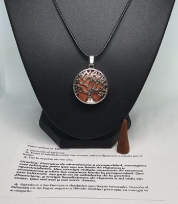 VENTURINA MAS ARBOL DE LA VIDA COLLAR PROTECCION DINERO BUENA SUERTE EXITO 1PC