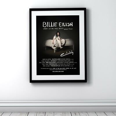 Billie Eilish Australia Tour 2019 Autographed Poster Print. | eBay