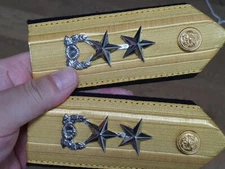 ROK Navy Naval Fleet COMMANDER 2 Stars Admiral's Epaulets/ CURRENT ORIGINAL RARE