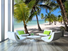 3D Beach Coconut Tree G10645 Wallpaper Wall M...