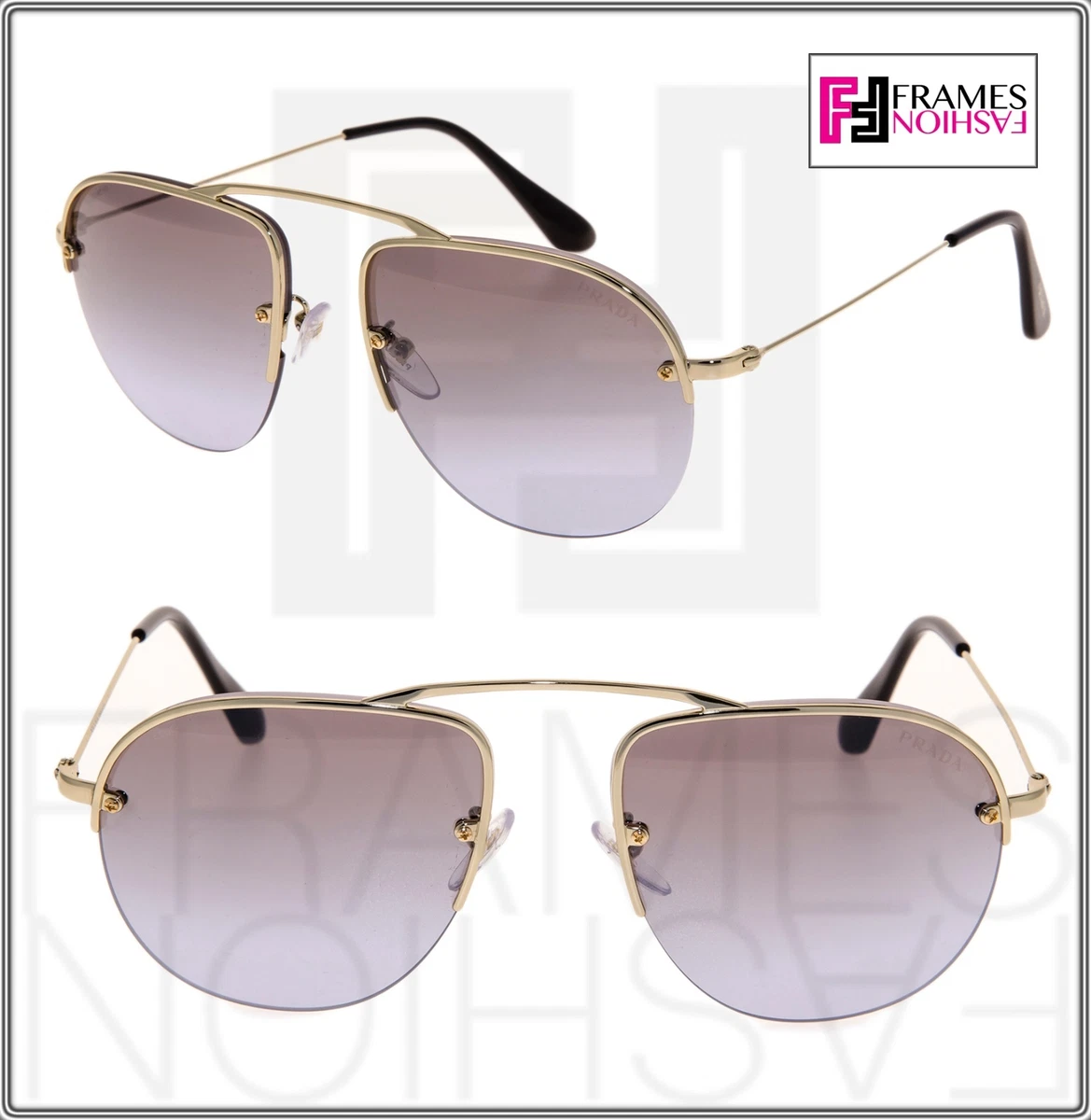 Prada rimless aviator clearance sunglasses