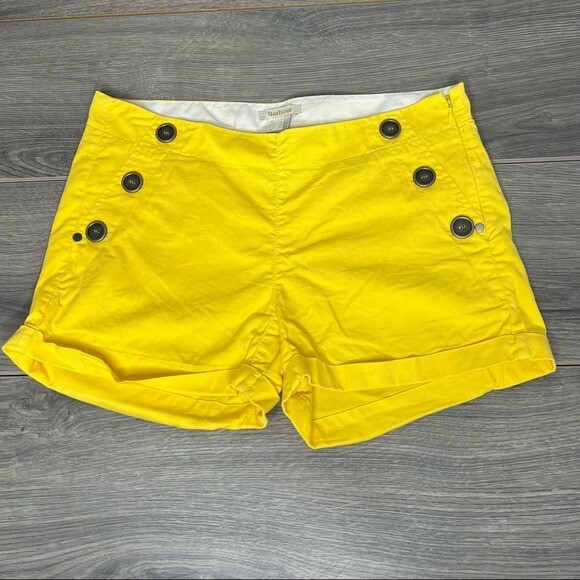 Barbour Side Zip Shorts Yellow Women’s size 6 Gem