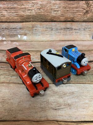 Thomas Train Lot Die-Cast Metal Take Along N Play Metallic James Toby Thomas