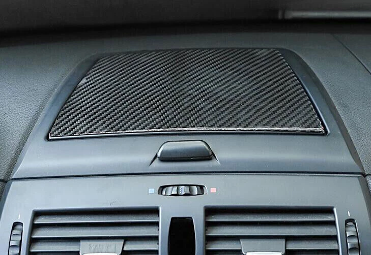 Marco de caja de almacenamiento consola central de coche de fibra de carbono real para BMW X3 E83 2006-2010 Foto 4 de 4