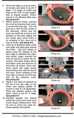 Speaker Repair Kit #RSK-5 - Butyl Rubber Woofer Surrounds For Fixing Torn Speaker Edges 7 thumbnail image