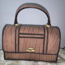 Tano Madrid Purse Doctor Style Hand Bag Leather Vintage Brown Textured Orig Card