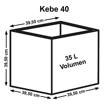 blumenkasten haus JARDI 50 Anthrazit – Balkonkasten 50x17x17 cm 8 kg Naturschiefer Schwa –  CLIMAQUA main image 1