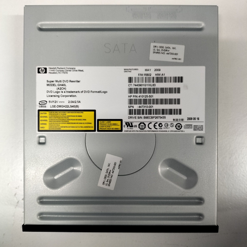 HP GH40L DVD±RW DL SATA Dual Layer Optical Disk Drive 410125-501 F/W RB02 - Picture 2 of 7