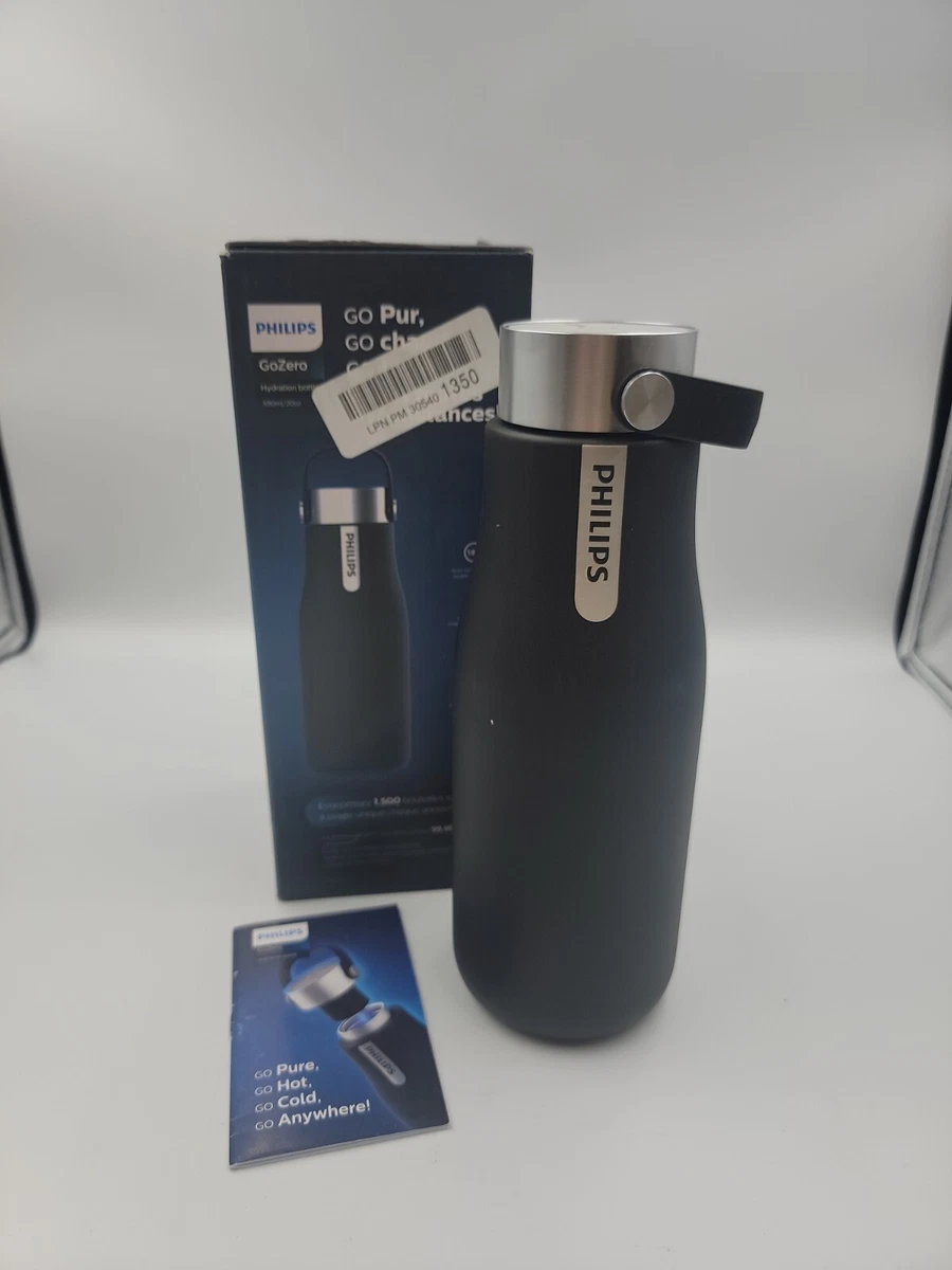 No Charger Philips Water GoZero Self-Cleaning Smart Water Bottle