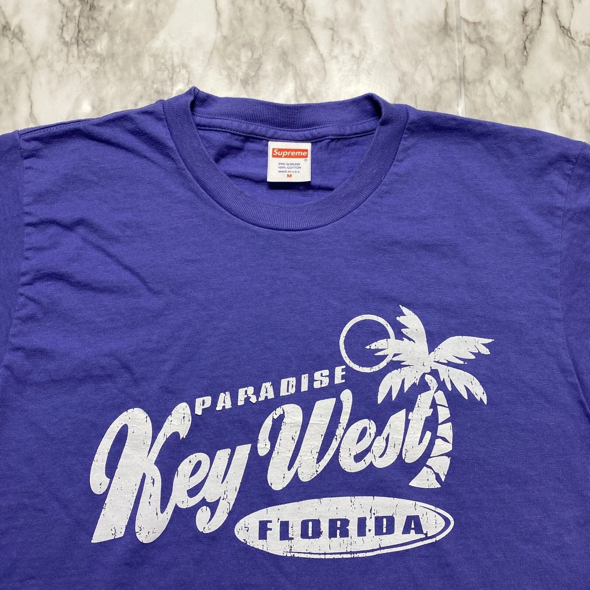 VTG SUPREME Mens T Shirt Size M Purple Short Sleeve KEY WEST FL USA Made