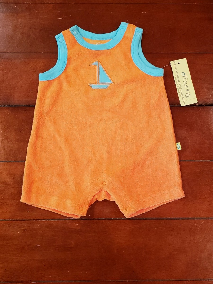 Baby Boy Size Offspring Orange Terry Cloth Infant Beach