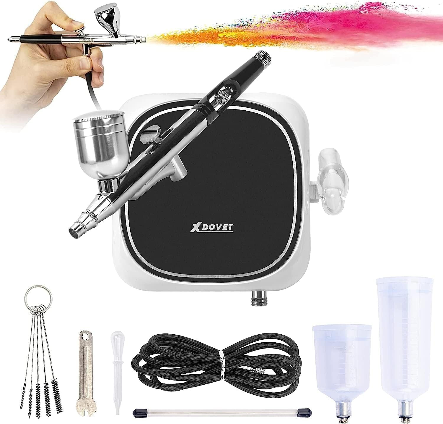 Kit aérographe 30 PSI haut de gamme en aluminium pour modélisme d'art