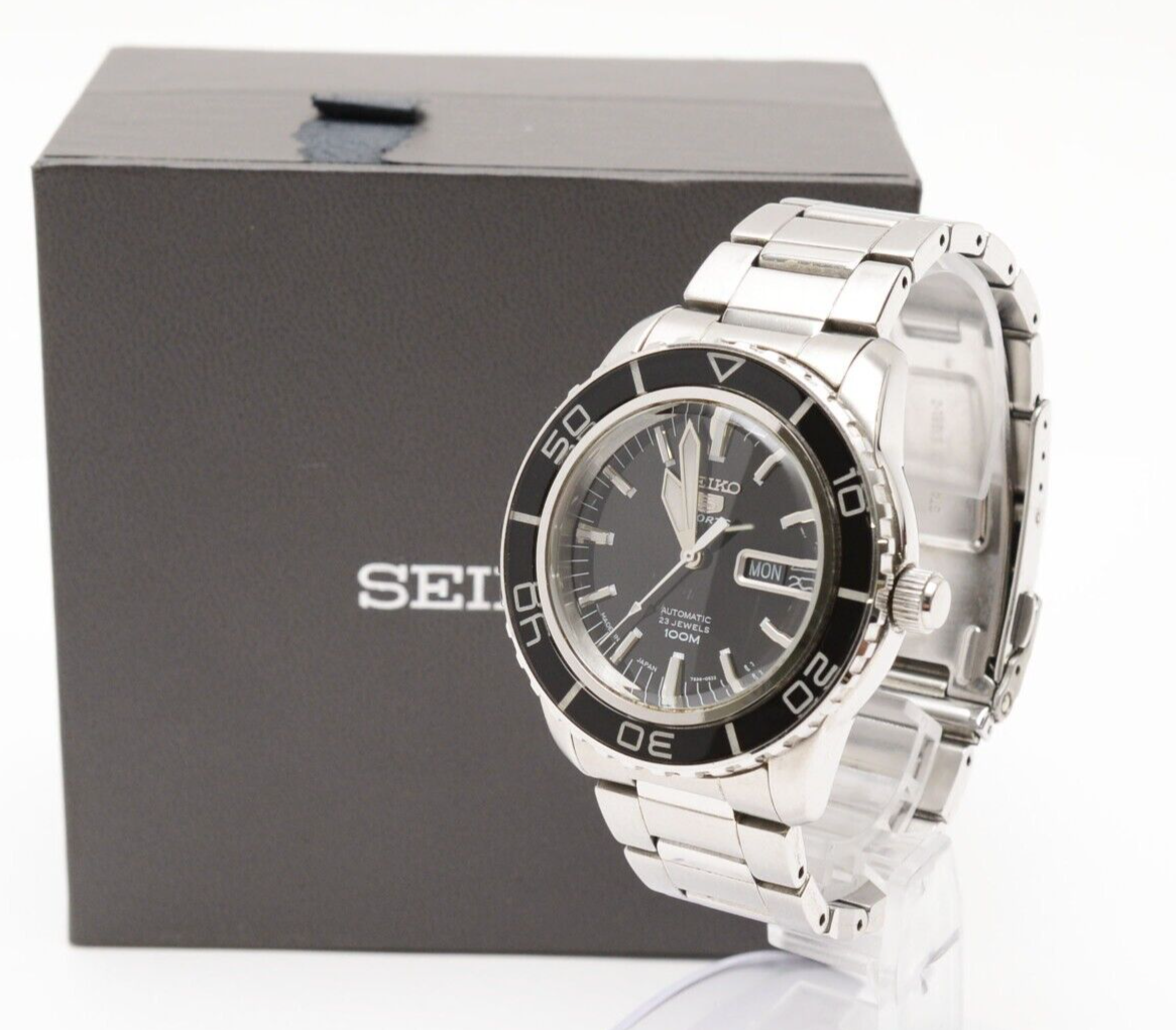 Seiko 5 Sports Men's Black Watch - SNZH55 for sale online | eBay