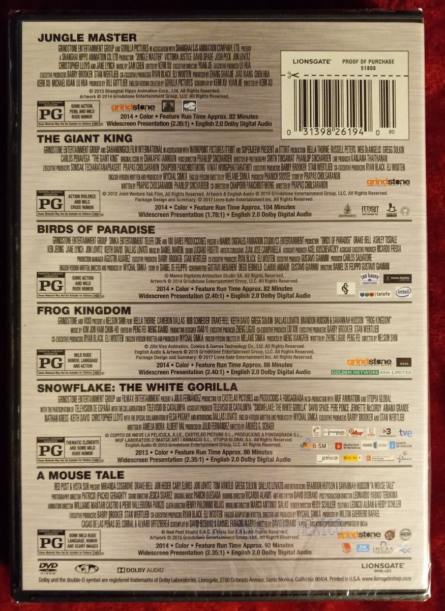 Animated 6-Film Collection (DVD) Jungle Master,The Giant King, A