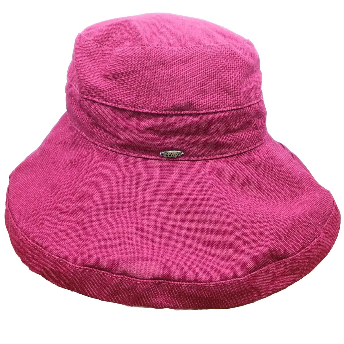 Scala Collezione Wine Packable Cotton Sun Hat with Inner