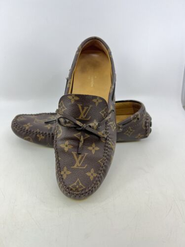 Louis Vuitton Men’s Arizona Moccasins  Monogram Loafers ND0178 LV Size: 8 (US:9) - Picture 1 of 13
